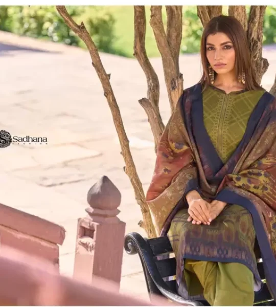 Pashmina Printed, Checkered Salwar Suit Material  (Unstitched)