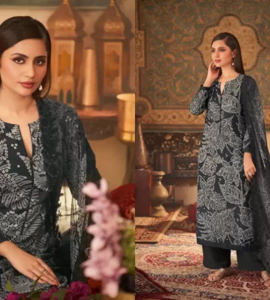 Wool Printed Suit Fabric  (Unstitched)